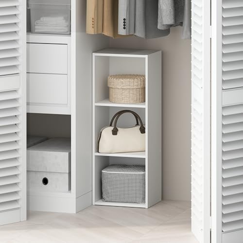Reed Closet Organizers and Storage (White / 3-Tier, 12"W)