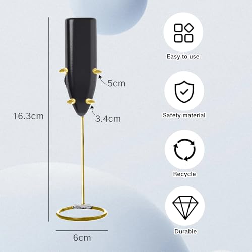 Frother Stand Kitchen Milk For Coffee Stainless Steel Stand Fits for Multiple Types of Coffee Frothers (Gold)