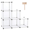 6 Cube Storage Organizer Cube Shelf Closet Storage Bookcase (Translucent White)