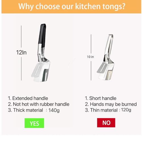 Kitchen Cooking Tongs (Black)