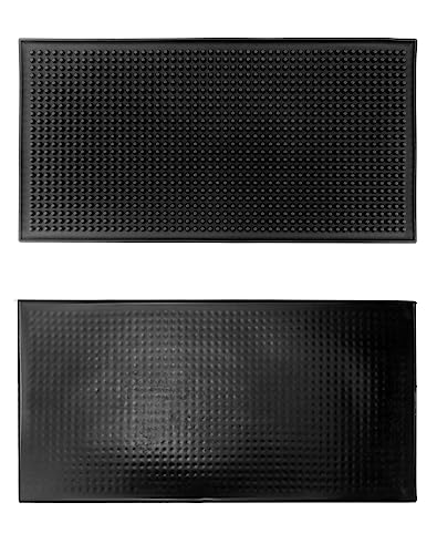 12"x6" Black Rubber Bar Mat