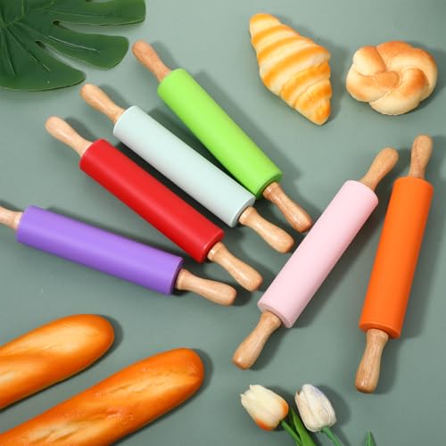 6 Pack Small Rolling Pins for Kids