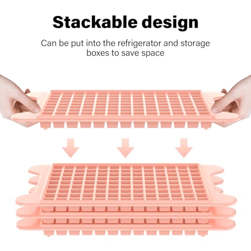 Mini Ice Cube Tray for Freezer (Pink)