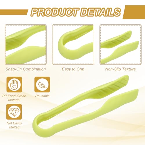 8 Pcs Toaster Tongs (6 Inch / Green)
