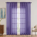 Purple Sheer Curtains 84 Inches Long 2 Panels Set (Purple / 59"W x 84"L (Pack of 2))