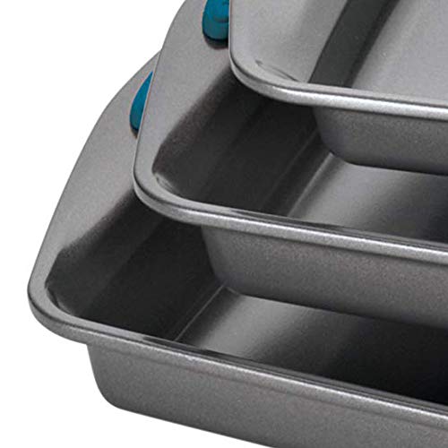 Nonstick Bakeware Cookie Pan Set (Marine Blue Grips)