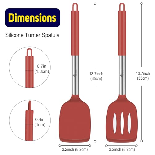 Silicone Spatula Set of 2 Heat (Red)