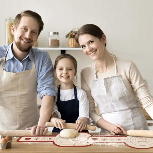 Sourdough Silicone Bread Sling Set with Pastry Mat (Red / 3Pack Pastry Mat＆Bread Sling)