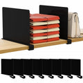 8 Pack Black Shelf Dividers (Black / 8 PCS)