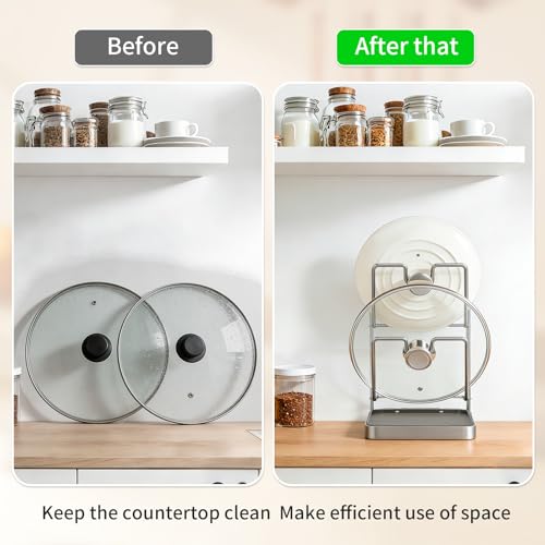 304 Stainless Steel Pot Lid Holder with Drip Tray
