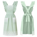 Vintage Aprons for Women (Light Green)