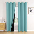 100% Blackout Curtains for Bedroom 78 Inches Long 2 Panels Set (42"W x 78"L (Pack of 2) / Aqua)