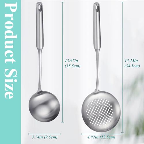 Soup Ladle and Slotted Spoon Set of 2 (2PCS)