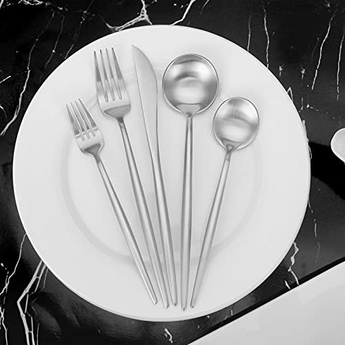 Matte Silverware Set (Matte Silver)