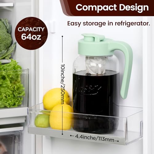 Cold Brew Coffee Maker Glass (64 Ounces / Green)