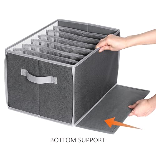 Pant Organizer for Closet Jeans Storage Organizer for Closet (Black Pattern)