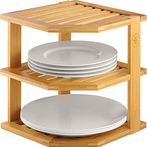 3 Tier Corner Shelf (Bamboo)