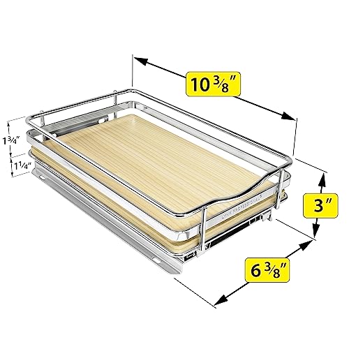 lite™ Pull Out Spice Organization for Cabinets (Wood / 6-1/4" - 1 Tier)
