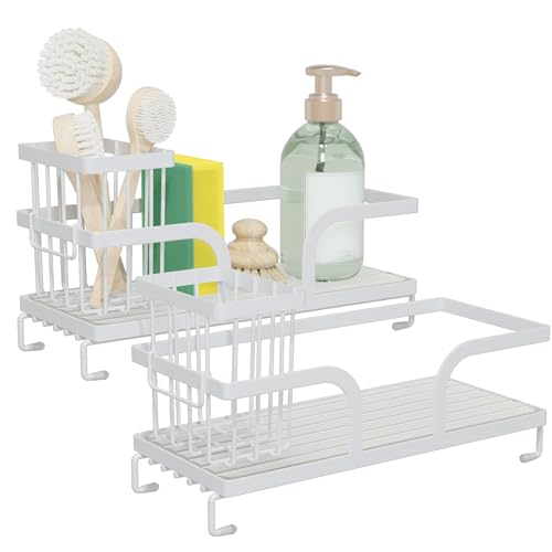 Bathroom Counter Organizer (B 2PCS / White)