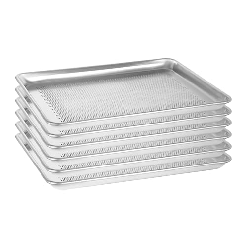 6 Pack Half Size Perforated Aluminum Baking Sheet (6-pack Perforated Half Size (18"x13"))