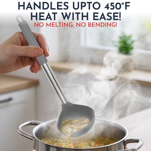 34 PCs Silicone Kitchen Utensils Set (Gray / Set)