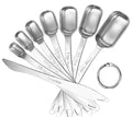 Narrow Square Measuring Spoons (6.6in)