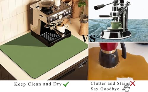 Coffee Mat for Countertops (Green / 17" x 31.5")