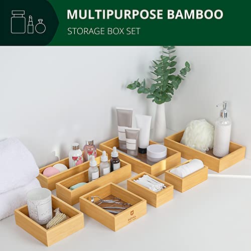 Bamboo Jewelry Organizer Box & Chests Set