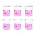 6pcs 500ml Upgrated Thick Glass Beakers (6pcs of Vol.500ml)