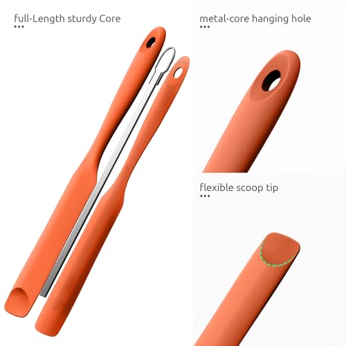 Silicone Jar Spatula for Sourdough Starter (Orange / 9.65 in)