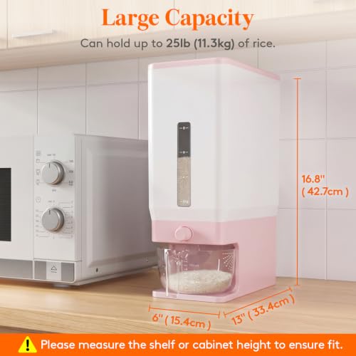Rice Dispenser 25 Lbs (Pink)