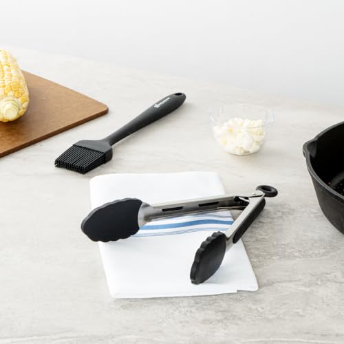 Met Lux 9 Inch Kitchen Tong (9" / Black)