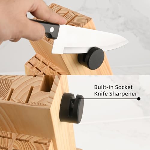19 Piece Knife Set (Nature/Black / 19 Pieces)