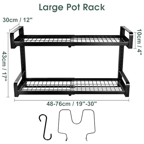 19" 30" Expandable Hanging Pot Rack (19" - 30")