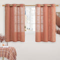 Terracotta Linen Curtains 54 Inch Length for Bedroom 2 Panels (34"W x 54"L (Pack of 2) / Terracotta)
