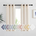 Beige Linen Sheer 48 inch Curtains (36"W x 48"L (Pack of 2) / Beige)
