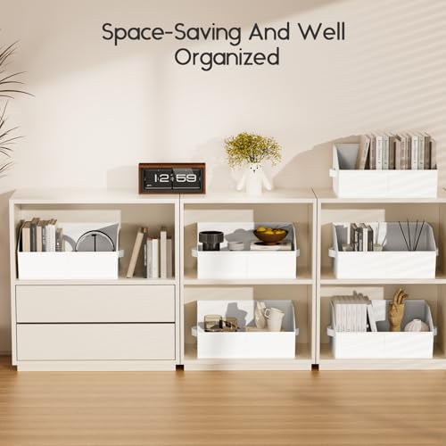 Large Closet Organizers and Storage Bins (White / 6 Pack)