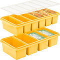 Silicone Freezer Tray With Lid (1 Cup and 1/2 Cup Yellow)