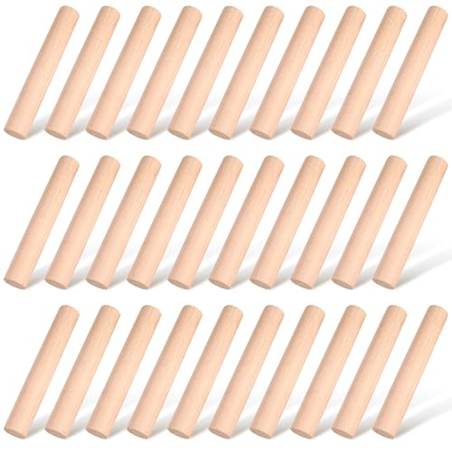 50 Pieces Small Rolling Pin Wood Mini Dumpling Dough Roller