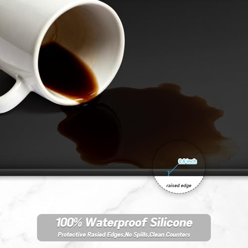 Silicone Coffee Mat (Black / 24" x 15.9")