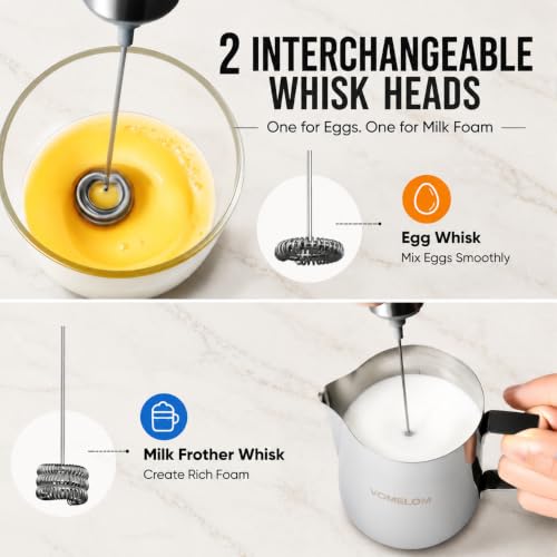 Milk Frother Handheld (Silver)