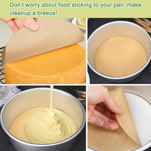 220pcs 10 Inch Parchment Paper Rounds for Cake Pans (10inch-220pcs / Unbleached)
