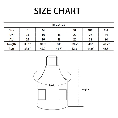 Pinafore Cross Back Apron for Women with Pockets (3X-Large / Blue)