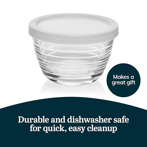 Small Glass Bowls with Lids Set of 8 (Small/w Lids 8)