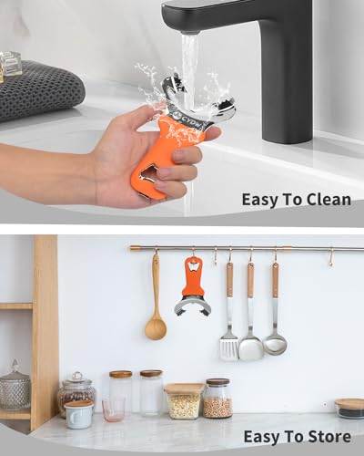 Mason Jar Opener Tool with Soft Touch Handle (Orange)