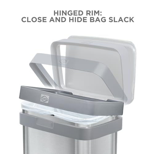 13 Gallon Trash Can (Stainless Step)