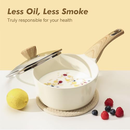 Ceramic Cookware Sets (Ceramic White)