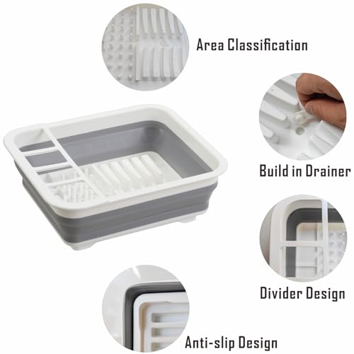 Collapsible Dish Drying Rack (Gray)