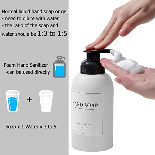 2 Pack Foaming Soap Dispenser (Black and White)