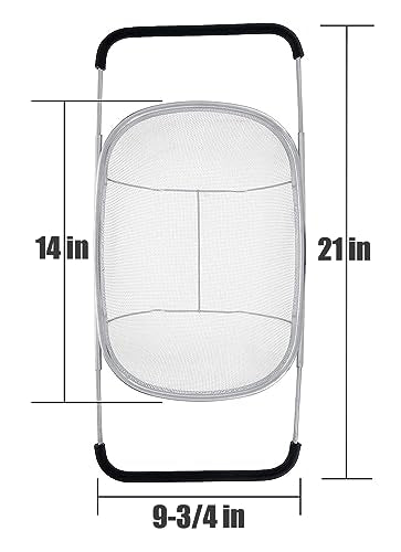 Fine Mesh Colander Over The Sink 6 Quart Stainless Steel Strainer Basket (6 Qt)
